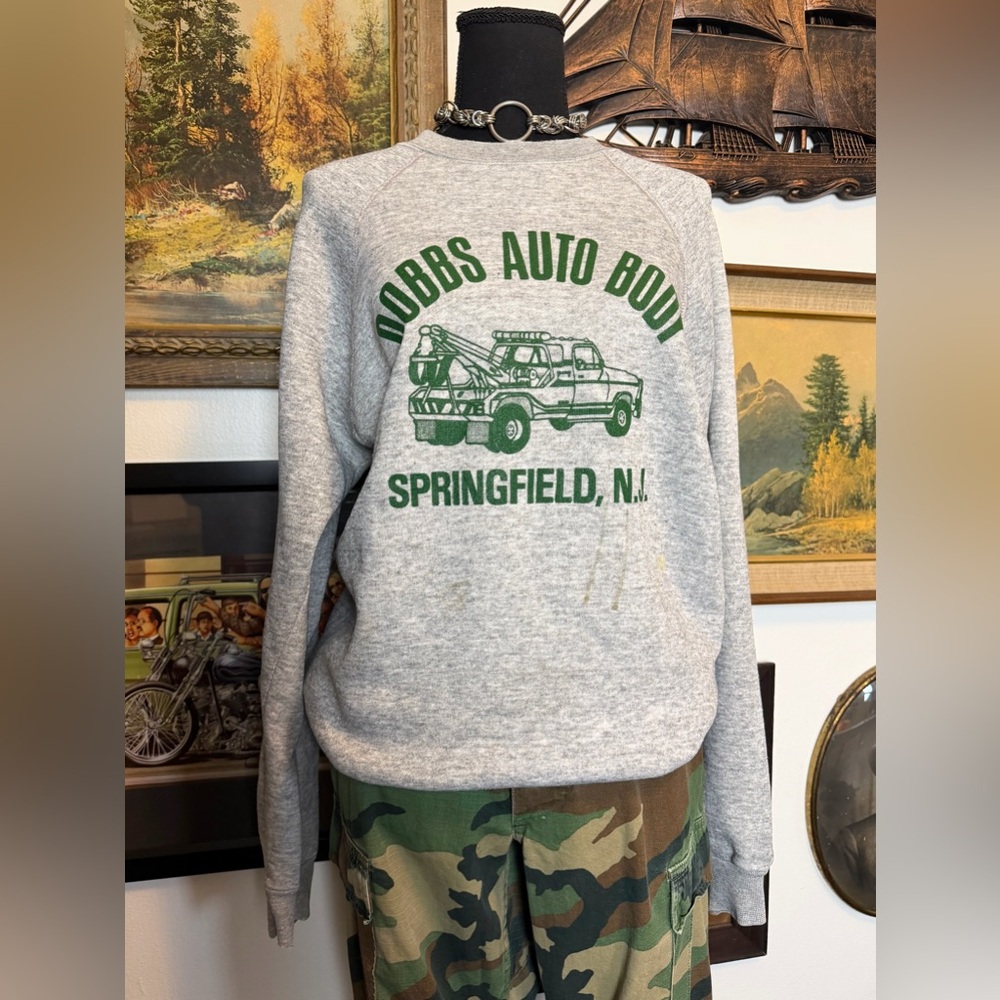 Vintage 80s "DOBBS AUTO BODY" Springfield, N.J. Crewneck Sweatshirt Adult M